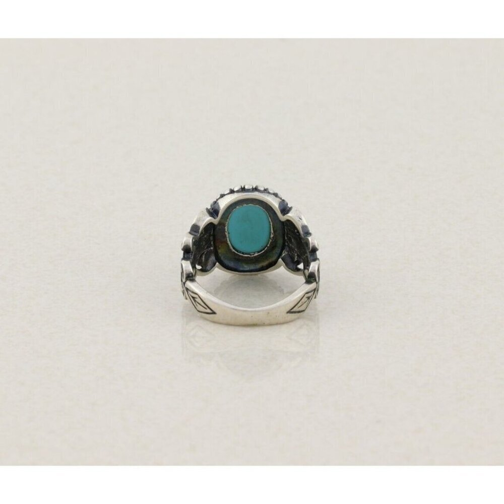 Sterling Silver Turquoise Ring Size 6 1/2 Vintage Avon - Picture 6 of 9